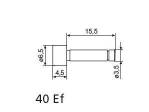 Plochý měřicí dotek 40 Ef pro mikrometr Mahr typ 40 EWR-V