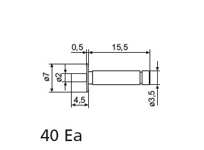 Měřicí dotek s redukovanou měřicí plochou 40 Ea pro mikrometr Mahr typ 40 EWR-V