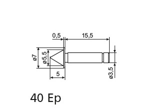 Měřicí dotek s hroty 40 Ep pro mikrometr Mahr typ 40 EWR-V