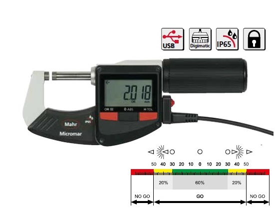 Digitální třmenový mikrometr 0-25 mm Mahr, typ 40 EWR-L, IP65