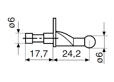 Kulový měřicí dotek K6/51 pro výškoměry Digimar 817 CLM / 816 CL