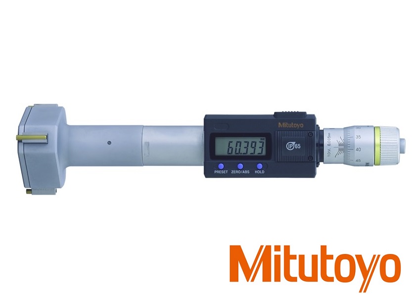 Digitální třídotykový dutinoměr Mitutoyo 62-75 mm, měřicí plochy titan, IP65