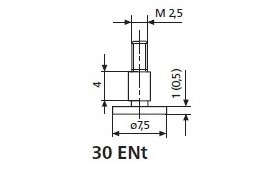 Měřicí vložka deska 30 ENt (7,5 x 0,5 mm) pro hloubkoměr 30 EWN