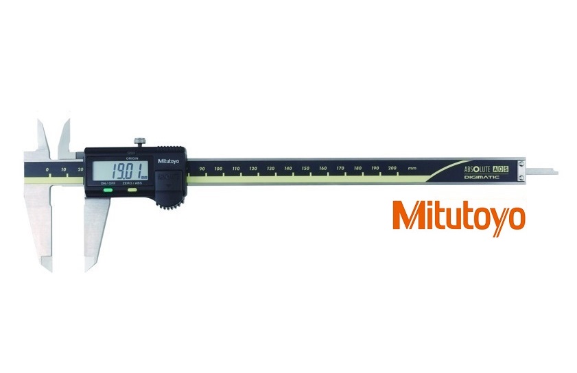 Posuvné měřítko digitální Mitutoyo 0-200 mm s plochým hloubkoměrem, bez výstupu