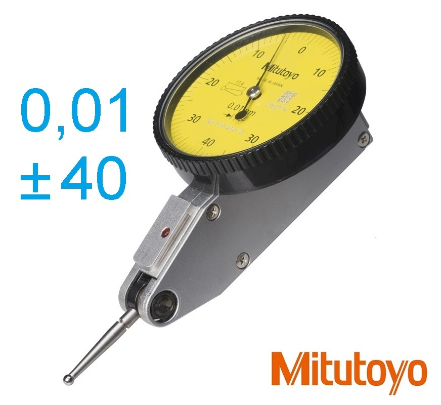Páčkový úchylkoměr 0,80/0,01 mm stupnice 0-40-0 horizontální provedení, Mitutoyo