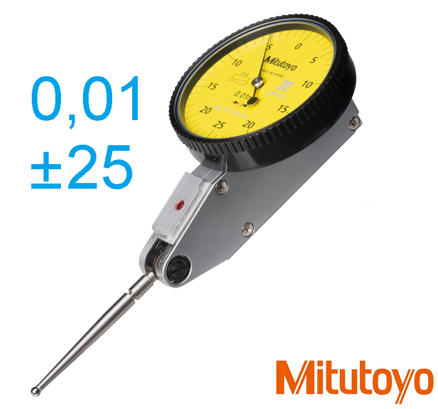 Páčkový úchylkoměr 0,50/0,01 mm stupnice 0-25-0 horizontální provedení, Mitutoyo