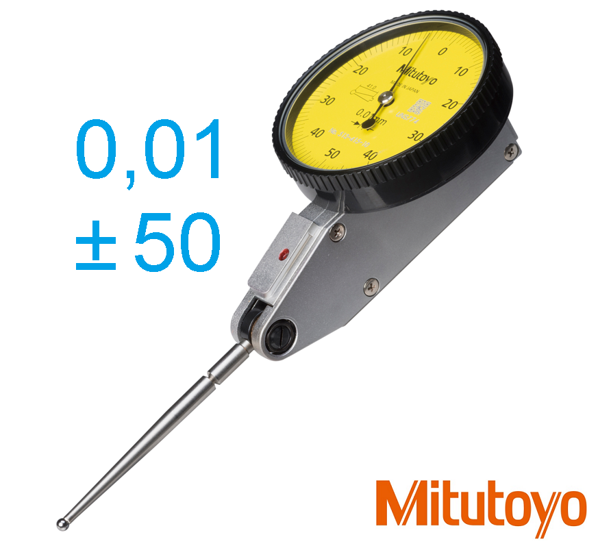 Páčkový úchylkoměr Mitutoyo 1/0,01 mm stupnice 0-50-0 horizontální provedení