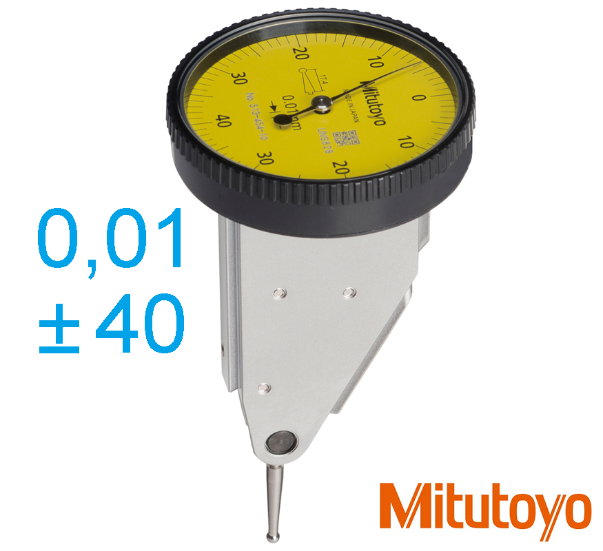 Páčkový úchylkoměr Mitutoyo 0,8/0,01 mm stupnice 0-40-0 vertikální provedení