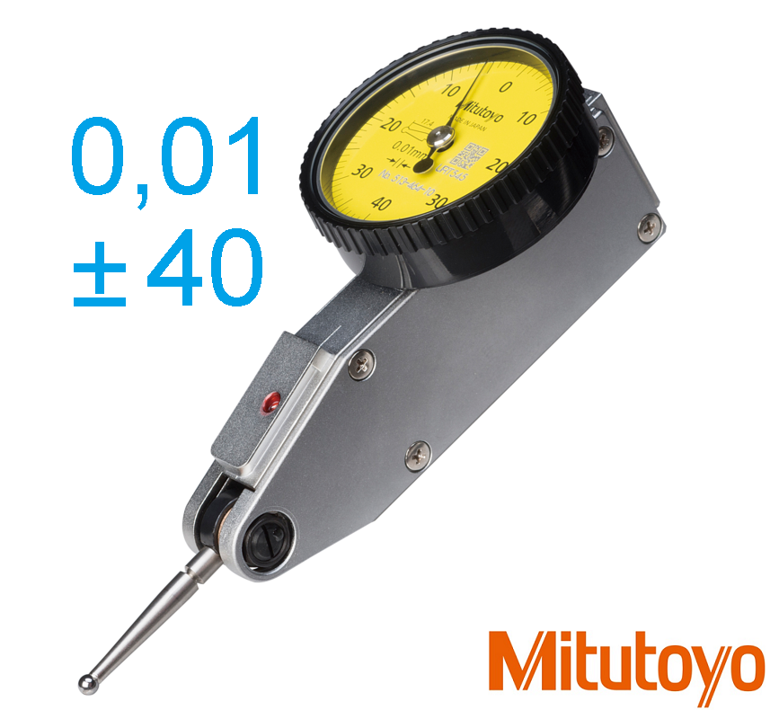 Páčkový úchylkoměr 0,80/0,01 mm stupnice 0-40-0 horizontální provedení, Mitutoyo