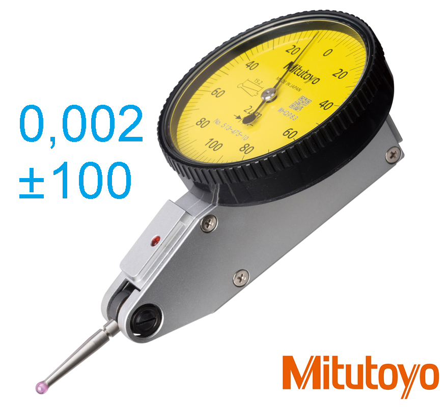 Páčkový úchylkoměr 0,20/0,002 mm, průměr 39 mm, horizontální provedení, Mitutoyo, rubínový