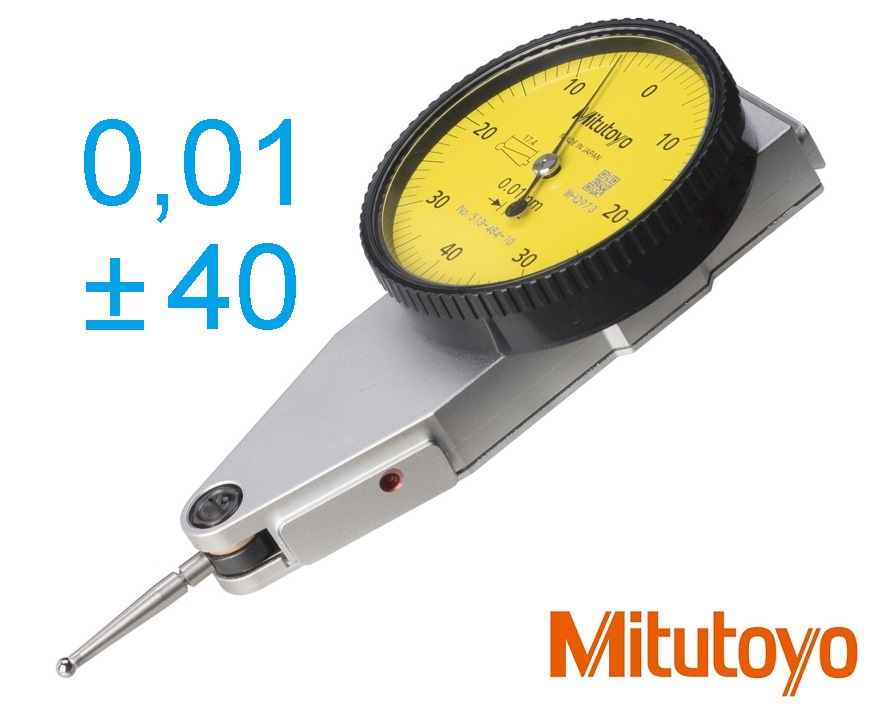 Páčkový úchylkoměr 0,8/0,01 mm stupnice 0-40-0 rovnoběžné provedení, set, Mitutoyo