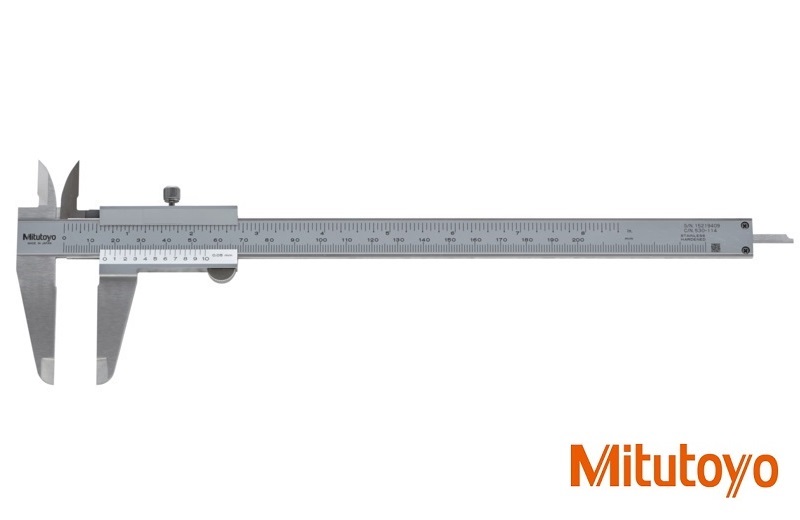 Posuvné měřítko Mitutoyo 0-200 mm, 0,05 mm, s aretačním šroubkem