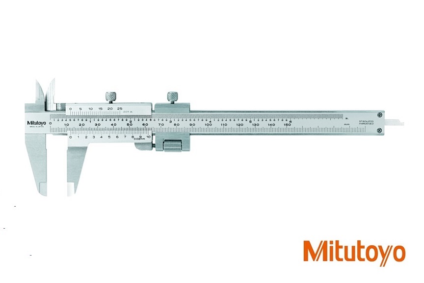 Posuvné měřítko Mitutoyo 0-180 mm, 0,02 mm, stupnice v mm a inch, s jemným dostavěním 