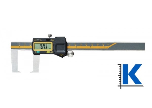 Digitální posuvné měřítko na zápichy 0-200 mm, profesional, IP54, výstup dat