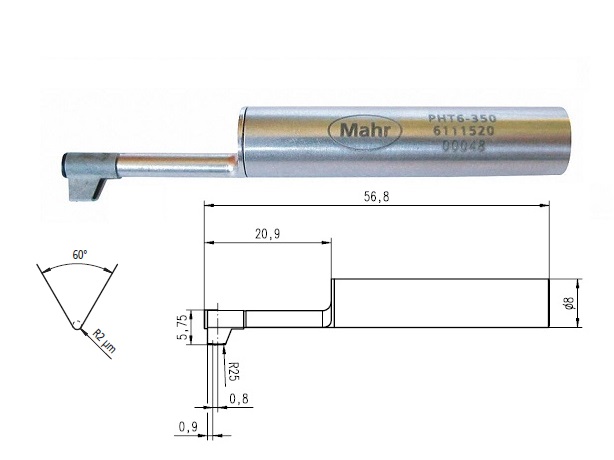 Standardní snímač 2 µm PHT 6-350 pro drsnoměry PS1/ PS10/M310