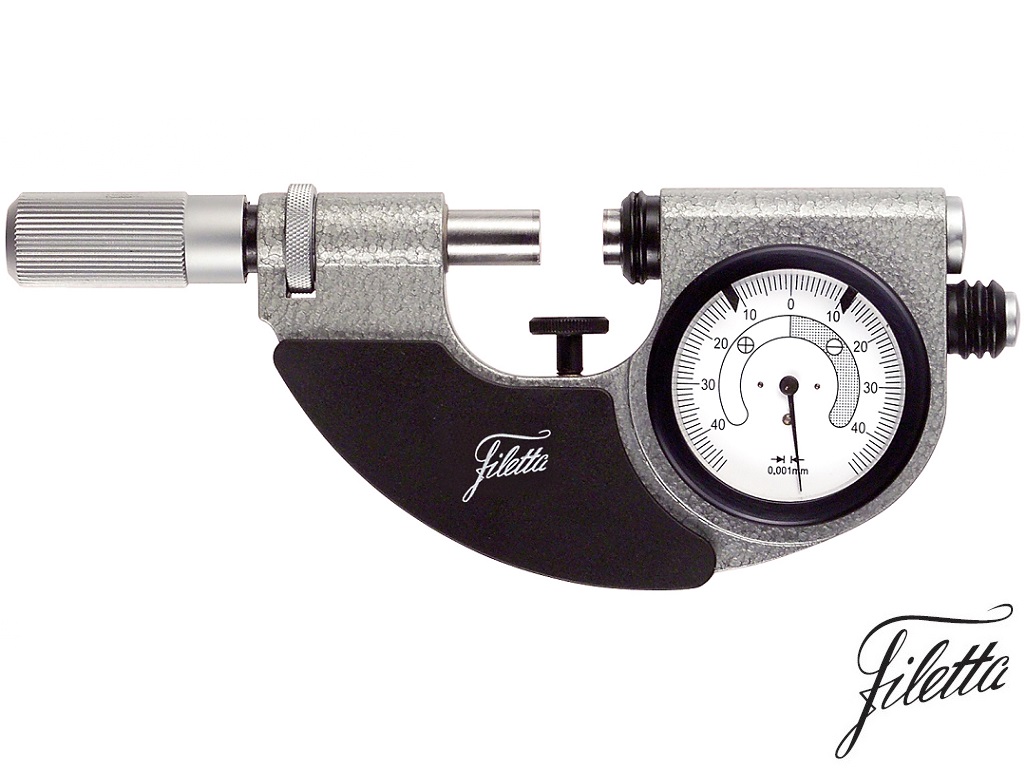 Třmenový pasametr Filetta 25-50 mm s přesným úchylkoměrem ±0,04 mm