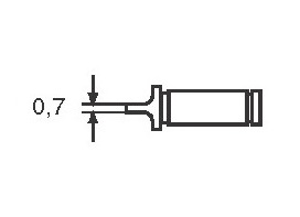 "5" Výměnné doteky nožové, šířka 0,7 mm, pro měřidla Filetta