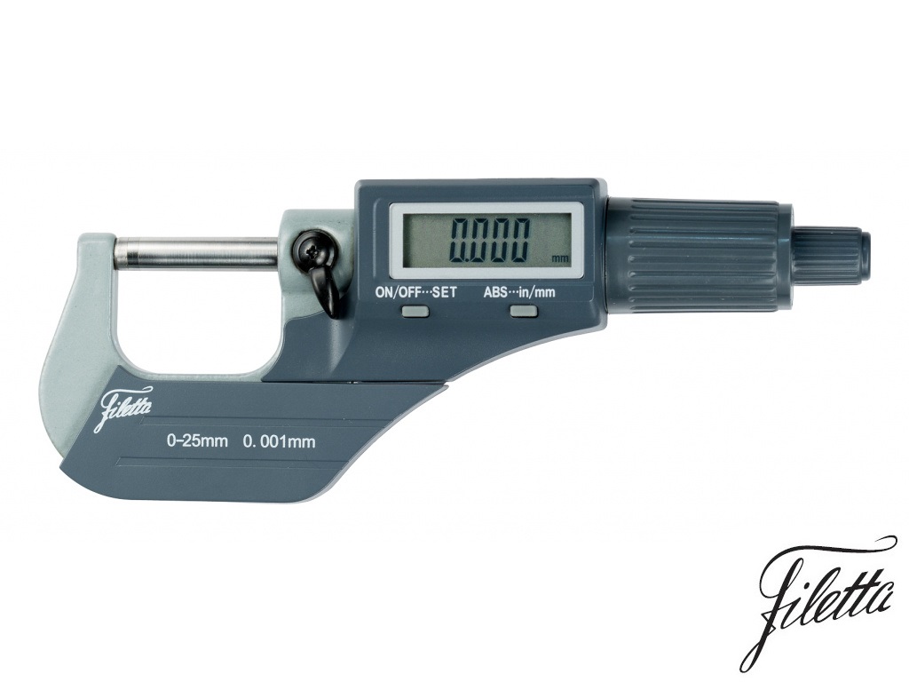 Digitální třmenový mikrometr Filetta 0-25 mm ABS/INC
