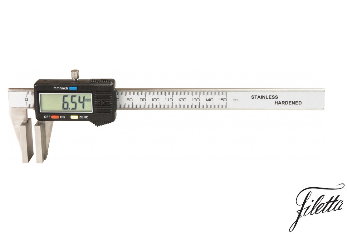 Digitální posuvné měřítko velkou měřicí plochou Filetta 0-150 mm