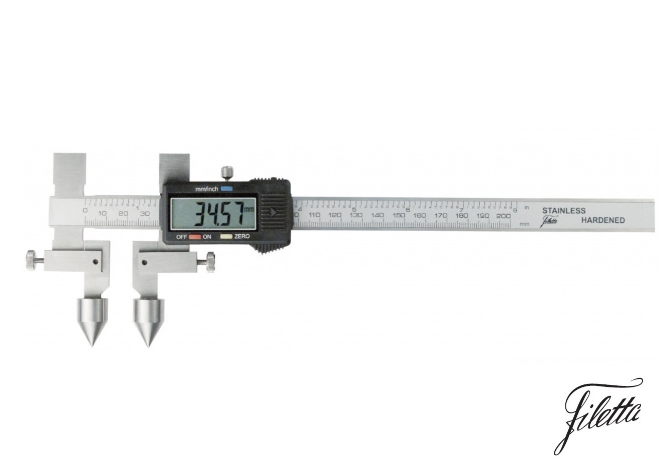 Univerzální digitální posuvné měřítko Filetta 0-300 mm s vyměnitelnými čelistmi