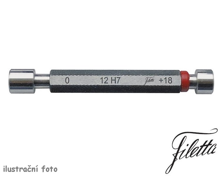 12H7 - Válečkový kalibr oboustranný dle DIN 2245, ČSN EN ISO 1938-1, Filetta