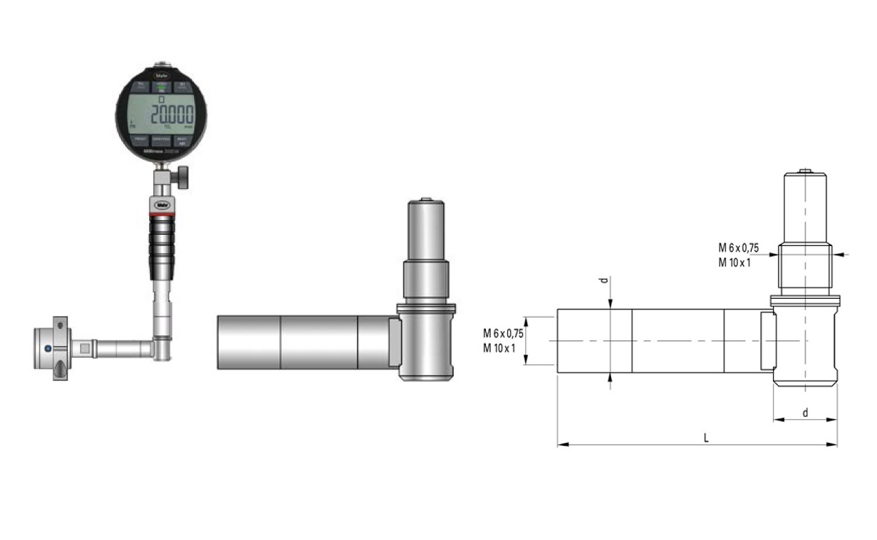 Úhlový nástavec MaraMeter 844 Dw, L-53 mm, d: 11,9 mm, závit g: M10x1