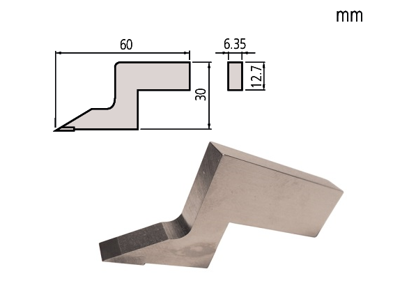 Rýsovací jehla (12,7x6,35) mm pro výškoměry Mitutoyo, osazená tvrdokovem, délka 60 mm