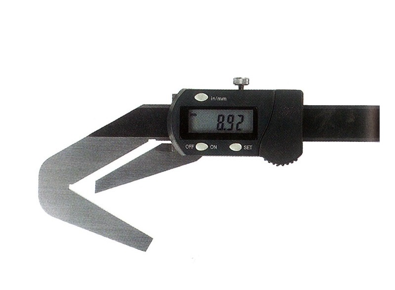 Digitální posuvné měřítko 4-40 mm na měření průměrů 3 břitých nástrojů, 60°