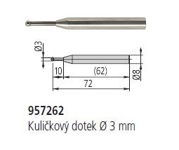 Kuličkový dotek průměr 3 mm pro výškoměr LH-600