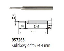Kuličkový dotek průměr 4 mm pro výškoměr LH-600