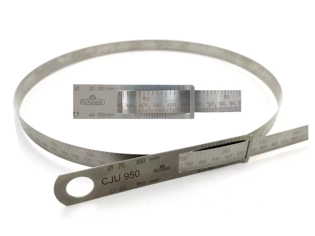 Nerezový měřící pásek CJU 2200 pro měření obvodu 940-2200 mm a průměru 300-700 mm