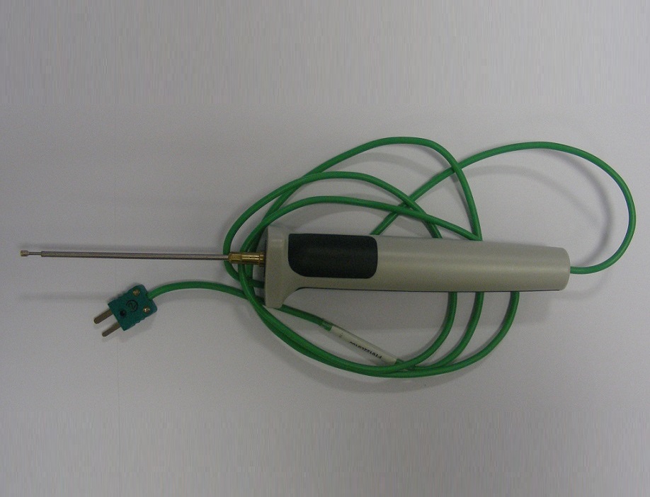 Teplotní čidlo dotykové do 400 °C, L=100 mm, typ K, plochý mini konektor 