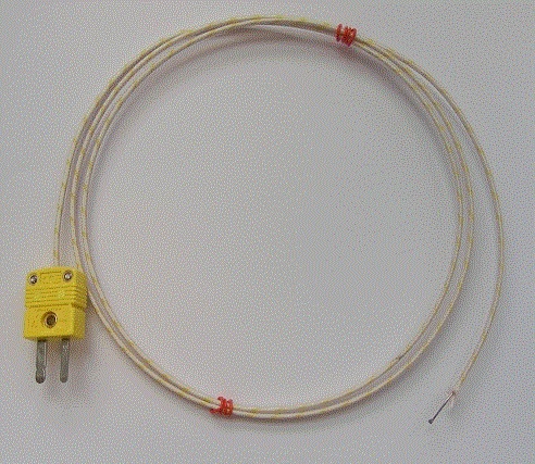 Termočlánková drátová sonda typ "K", GD700, s konektorem -65 až +700° délka 2 m