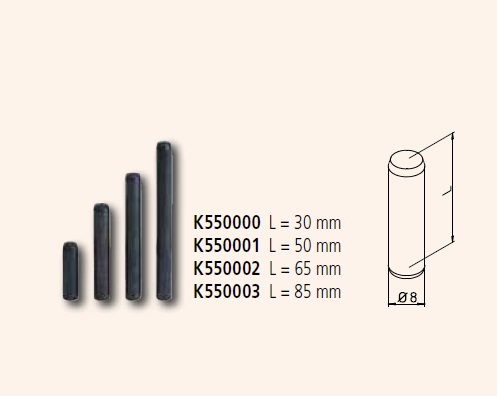 Upevňovací kolík průměr 8 mm, L=85 mm, eco-fix/eco-fixplus/opti-fix