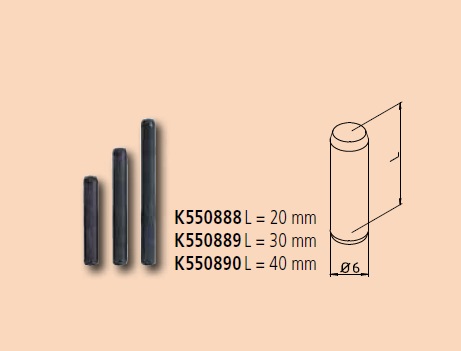 Kolík se závitem prům. 6 mm L=30 mm, eco-fix/eco-fixplus/opti-fix