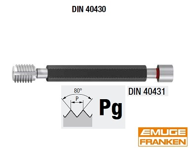Závitový kalibr - trn oboustranný Pg 13,5  zmetková strana hladká, DIN 40430