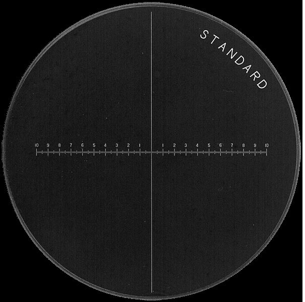 Měřicí destička S-1975-SW STANDARD, délky v mm (10-0-10 mm, dělení 0,1 mm), bílá stupnice