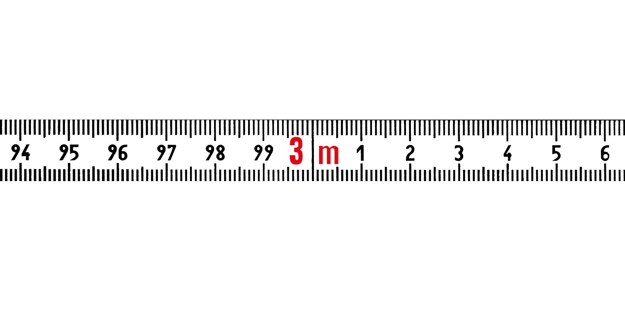 15m (x10mm) - Samolepící měřící pásek ocel, bílý lak