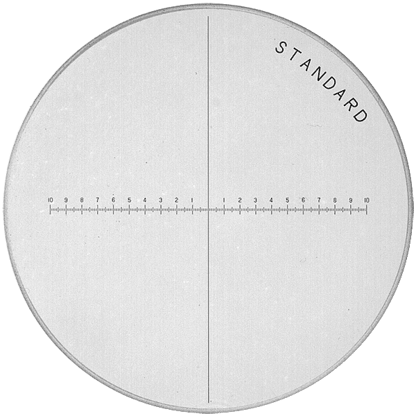 Měřicí destička S-1975-S STANDARD, (10-0-10) mm, průměr 26 mm