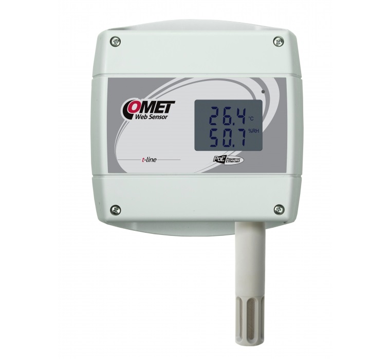 T7610 Web Sensor s PoE-snímač teploty, vlhkosti a barometrického tlaku s výstupem ethernet