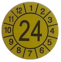 Samolepící kalibrační štítek r. 24, průměr 12 mm