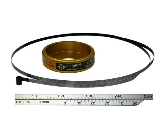 Bílý měřicí pásek pro měření vnějšího průměru 300-600 mm, typ Pi Tape, přesnost ±0,03 mm