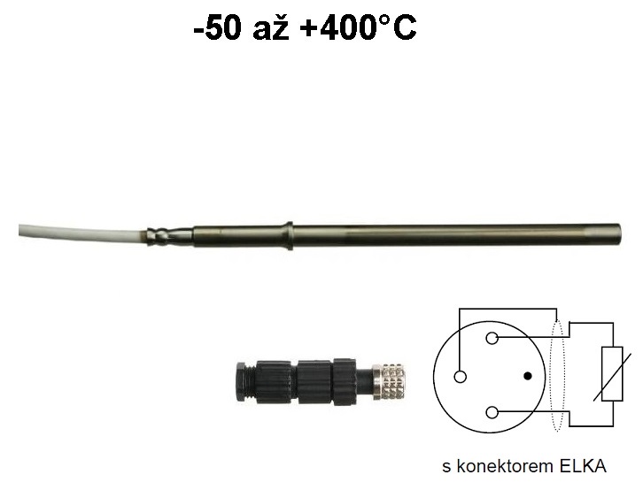 Teplotní sonda Pt1000TR050S/E, konektor ELKA, kabel 5 metrů