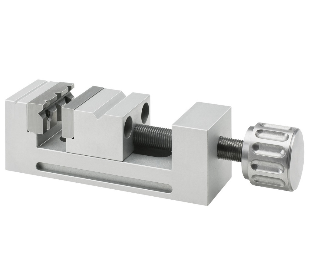 Miniaturní přesný svěrák 100x35x35 se závitovým vřetenem/maximální rozevření čelistí 32 mm