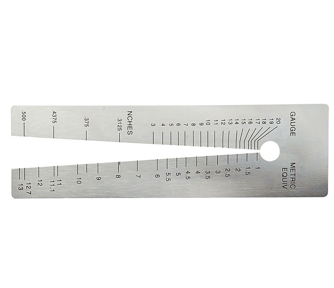 Měrka na tloušťku plechů 1-13 mm