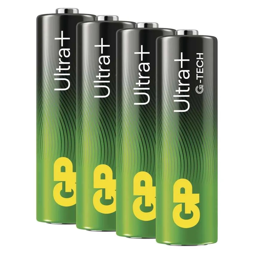 Alkalická baterie 1,5 V GP Ultra Plus AA tužka (LR6),  průměr 14,5 x 50,5 mm
