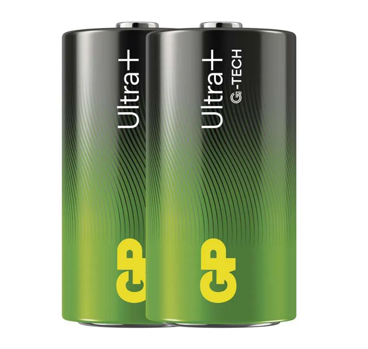 Alkalická baterie 1,5 V GP Ultra Plus (LR14) malé mono C, průměr 26,2×50 mm